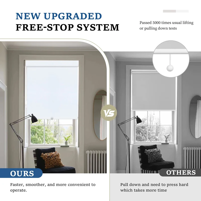 Cordless | Blackout | Cassette | Free-Stop | Roller Shades | Customizable