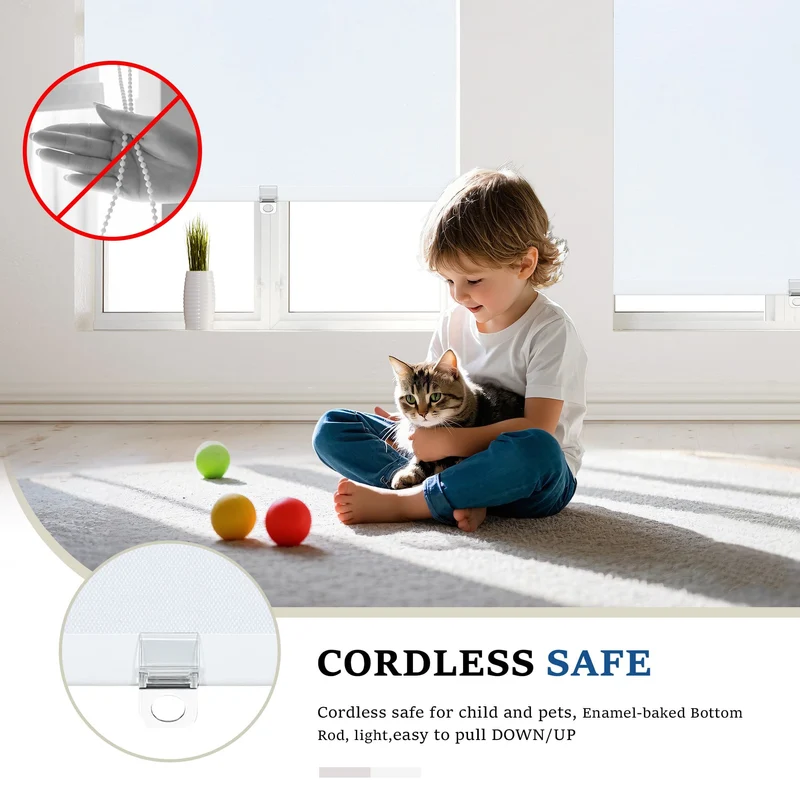 Cordless | Blackout | Cassette | Free-Stop | Roller Shades | Customizable