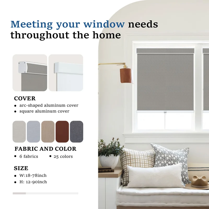Cordless | Blackout | Cassette | Free-Stop | Roller Shades | Customizable