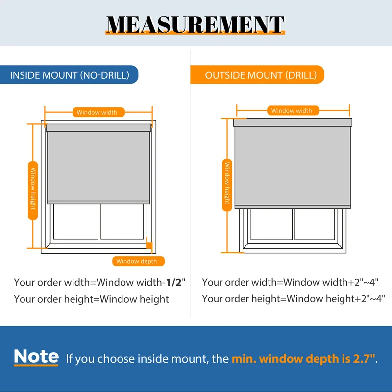 No-Drill | Motorized | Light Filtering | Rechargeable | Roller Shades | Customizable