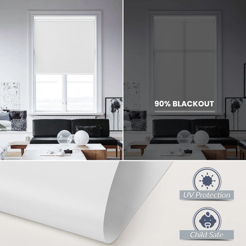 No-Drill | Motorized | Light Filtering | Rechargeable | Roller Shades | Customizable