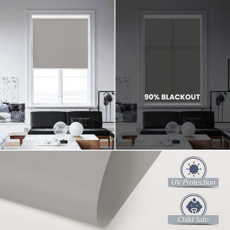 No-Drill | Motorized | Light Filtering | Rechargeable | Roller Shades | Customizable