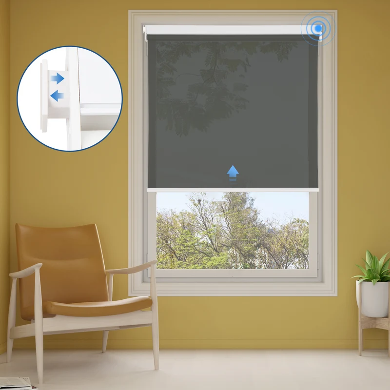 No-Drill | Motorized | Light Filtering | Rechargeable | Roller Shades | Customizable