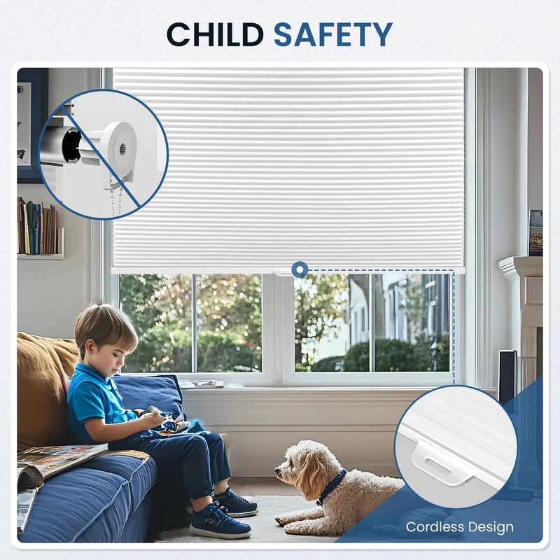 No-Drill | Cordless | Blackout | Free-Stop | Cellular Shades | Customizable