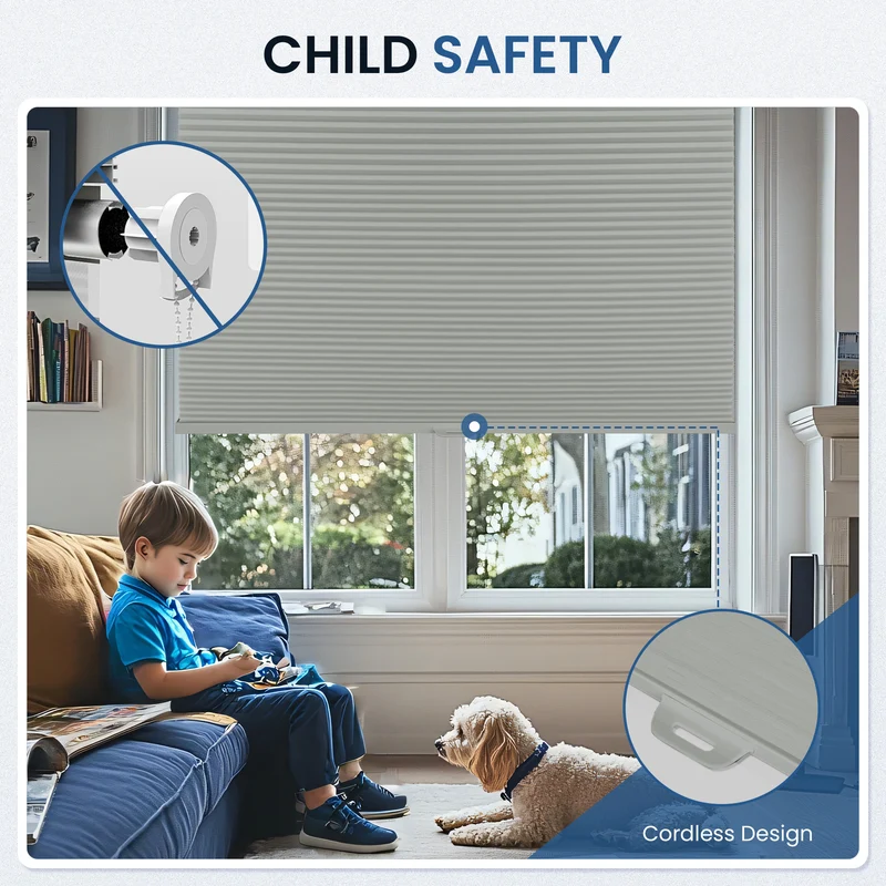 No-Drill | Cordless | Blackout | Free-Stop | Cellular Shades | Customizable