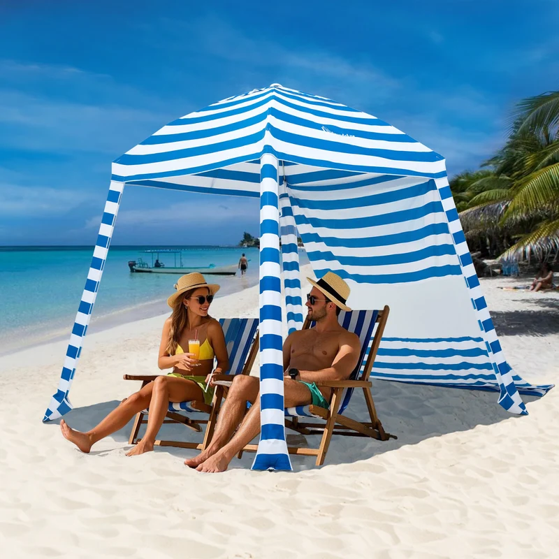 6ft | Detachable Sidewall | With Carry Bag | Beach Cabana Tent