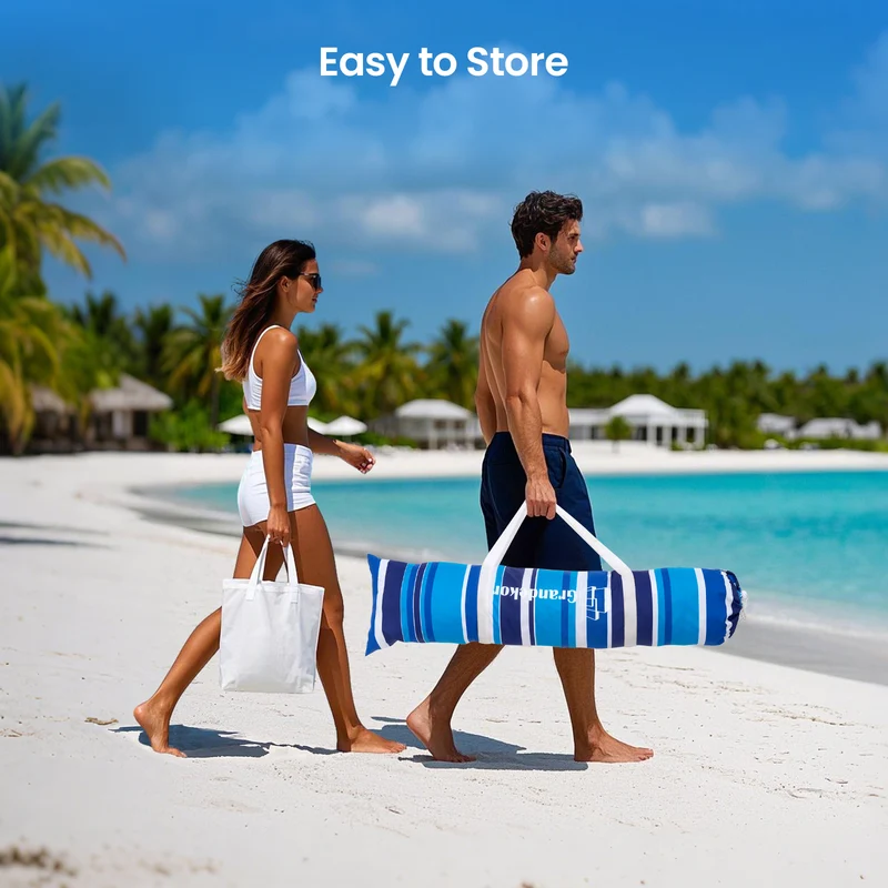 6ft | Detachable Sidewall | With Carry Bag | Beach Cabana Tent