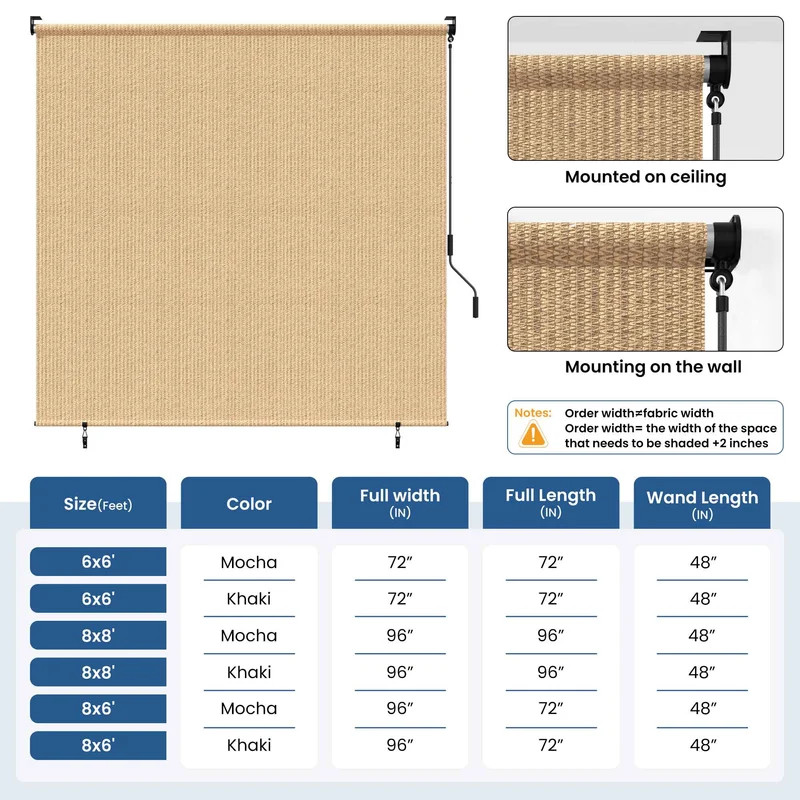 Hand Crank | Outdoor | Roller Shade
