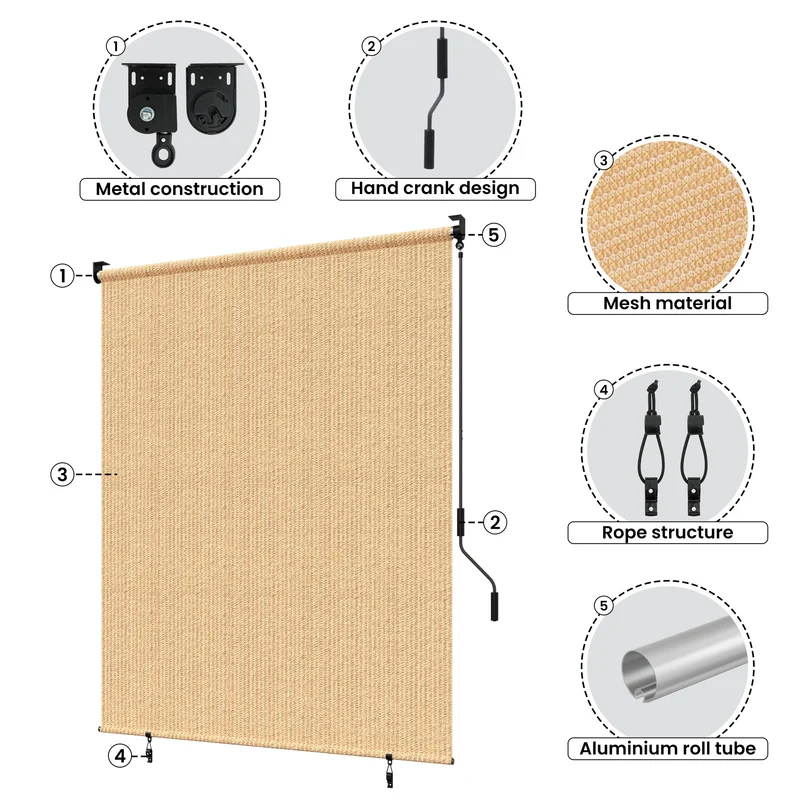 Hand Crank | Outdoor | Roller Shade