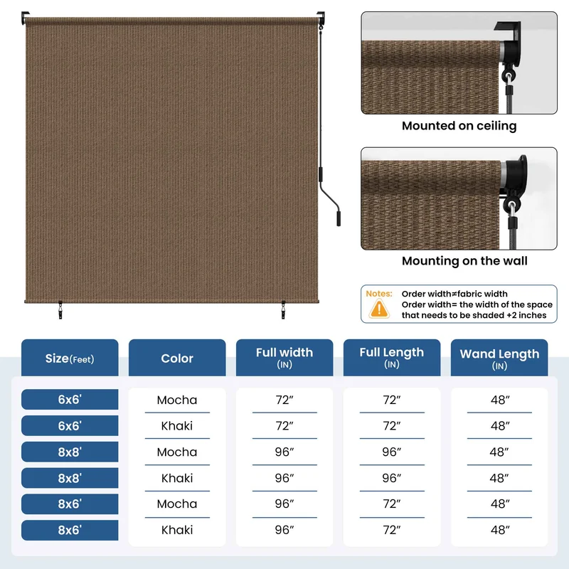 Hand Crank | Outdoor | Roller Shade