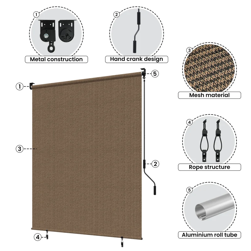 Hand Crank | Outdoor | Roller Shade