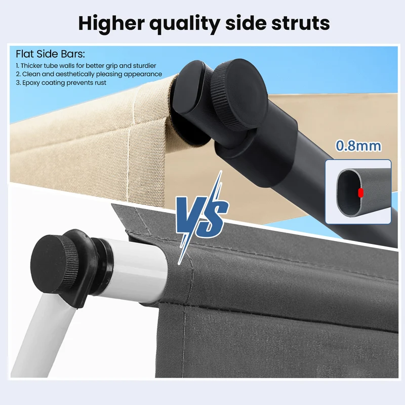 No Drilling | Retractable | Awning | Outdoor Sun Shade