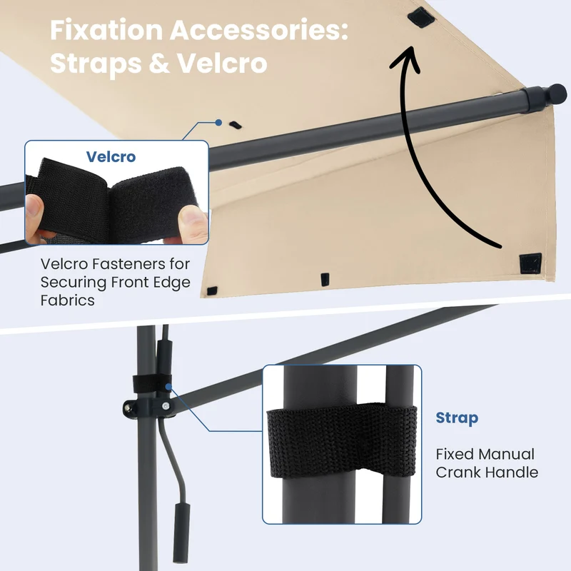 No Drilling | Retractable | Awning | Outdoor Sun Shade