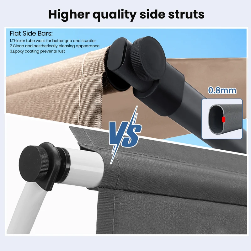 No Drilling | Retractable | Awning | Outdoor Sun Shade