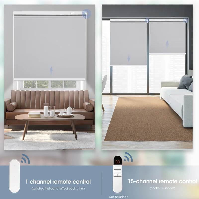 Motorized | Blackout | Rechargeable | Roller Shades | Pre-Sized