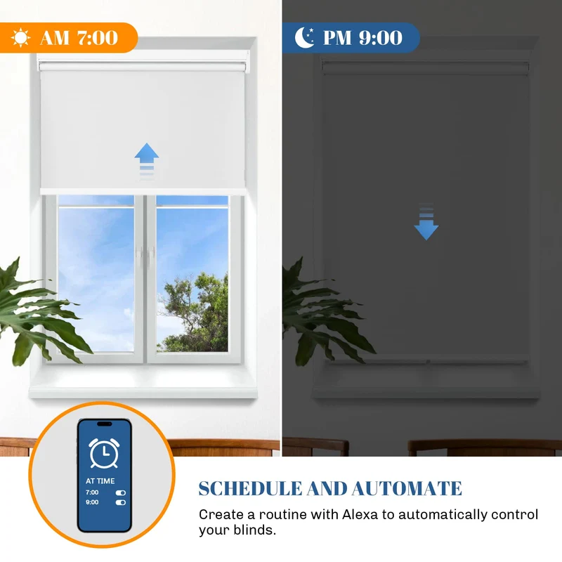 Motorized | Blackout | Rechargeable | Roller Shades | Customizable