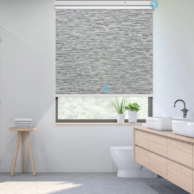 Motorized | Blackout | Rechargeable | Roller Shades | Textured Fabric | Customizable