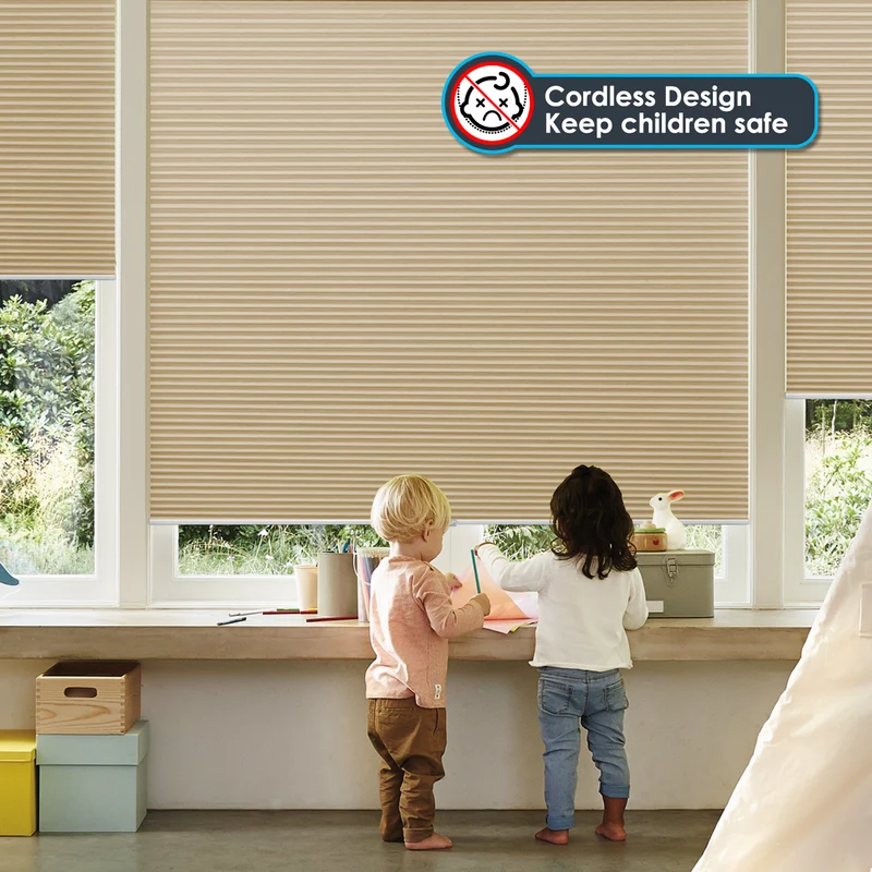 Cordless | Blackout | Free-Stop | Cellular Shades | Beige