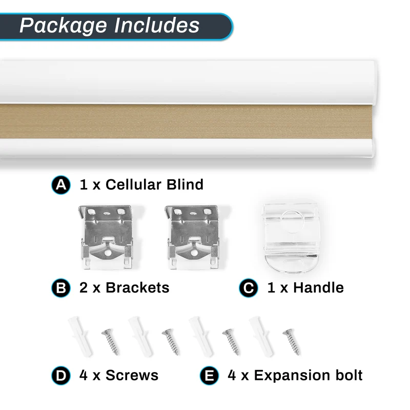 Cordless | Blackout | Free-Stop | Cellular Shades | Beige