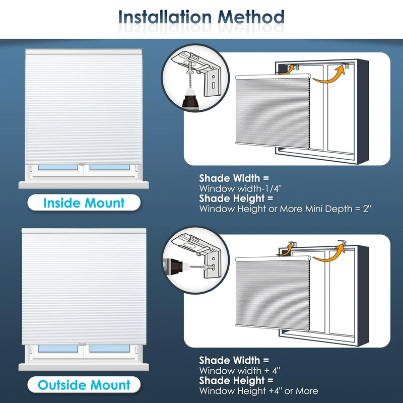 Cordless | Blackout | Free-Stop | Cellular Shades | Gray
