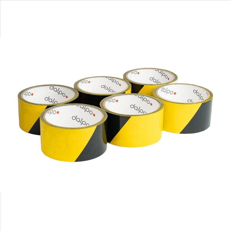 Schwarz-Gelbes Warnband Hotmelt 48 mm x 33 m