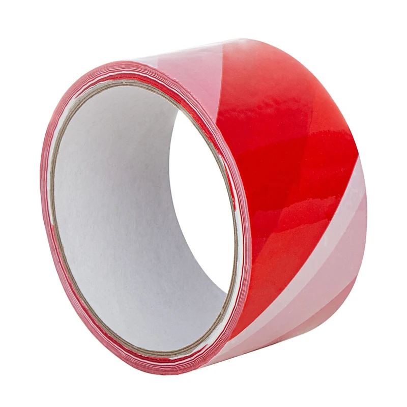 Rot-Weißes Warnband Hotmelt 48 mm x 33 m