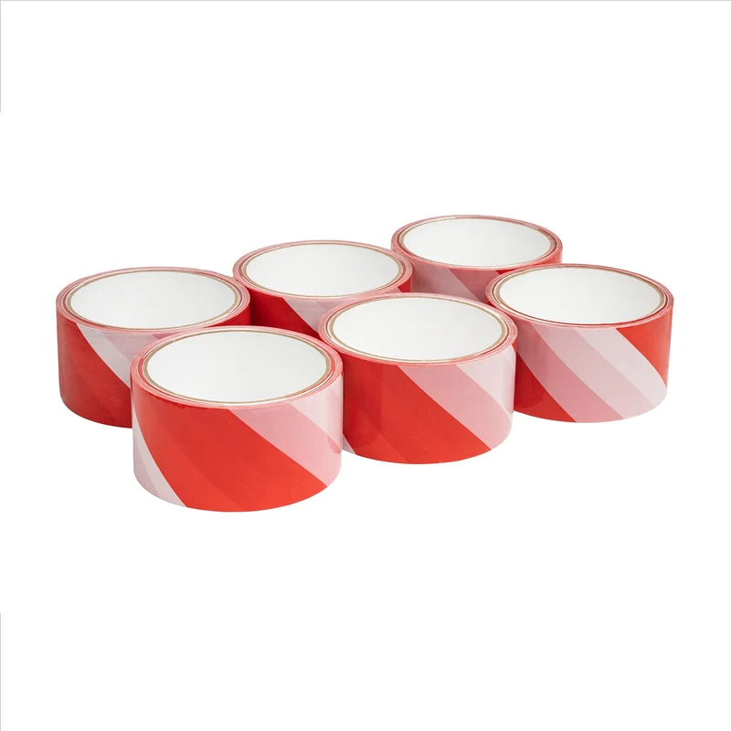 Rot-Weißes Warnband PVC 50 mm x 33 m