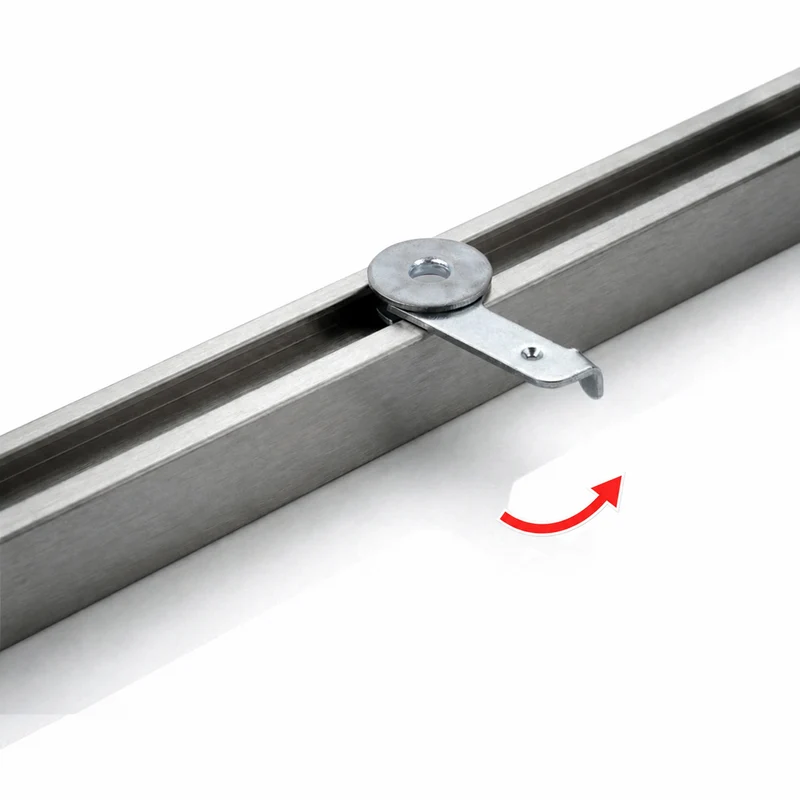 Gardinenschiene Innenlauf auf Maß 1-läufig Edelstahl-optik Serie Square
