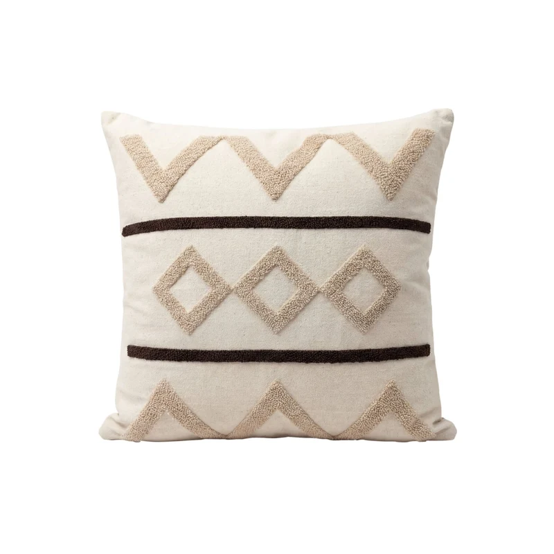 Dekokissen Tribal Pattern Beige 45x45 cm mit Füllung | OEKO-TEX®
