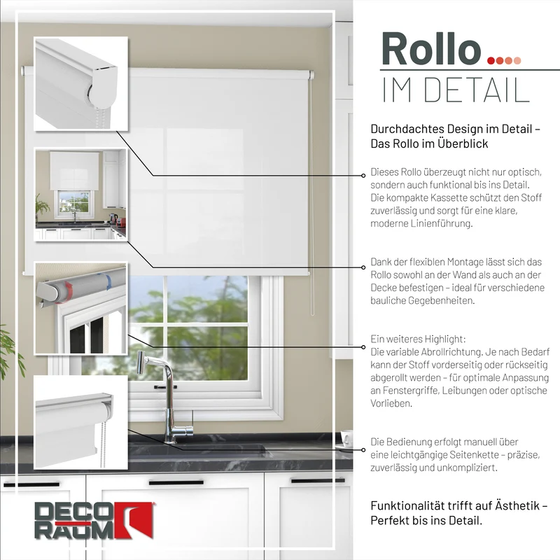 Rollo Tageslicht - Standardgrößen mit Bohren