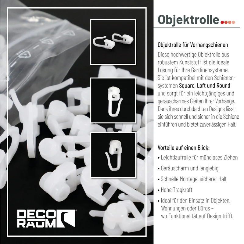 Objektrollen 6mm 100 Stück