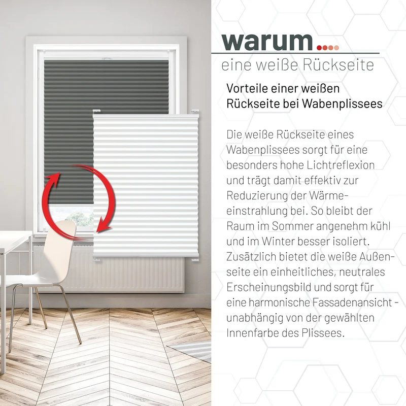 Wabenplissee nach Maß