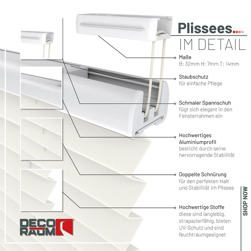 Thermo-Plissee nach Maß