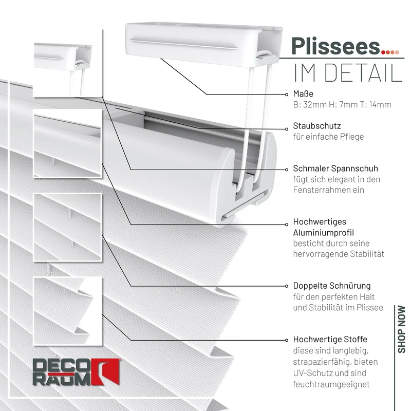 Thermo-Plissee nach Maß