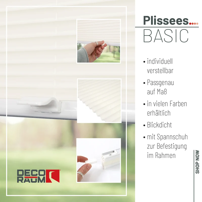 Blickdichtes Plissee nach Maß