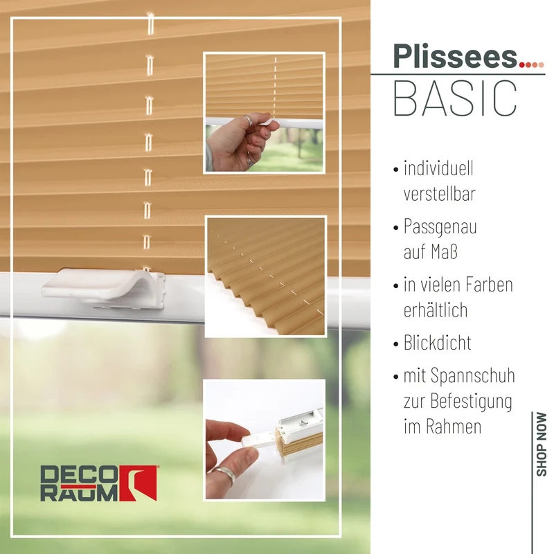 Blickdichtes Plissee nach Maß