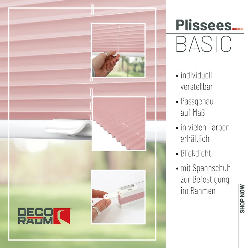Blickdichtes Plissee nach Maß