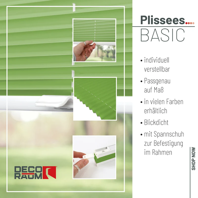 Blickdichtes Plissee nach Maß