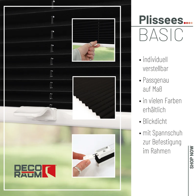 Blickdichtes Plissee nach Maß