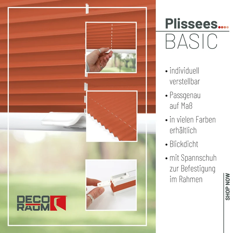 Blickdichtes Plissee nach Maß