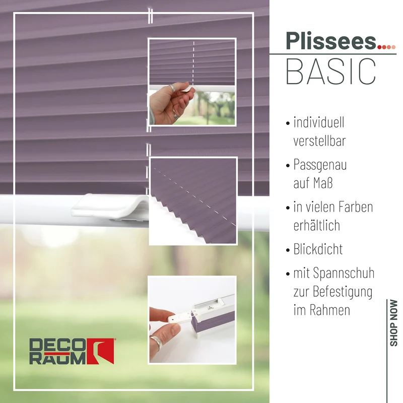 Blickdichtes Plissee nach Maß