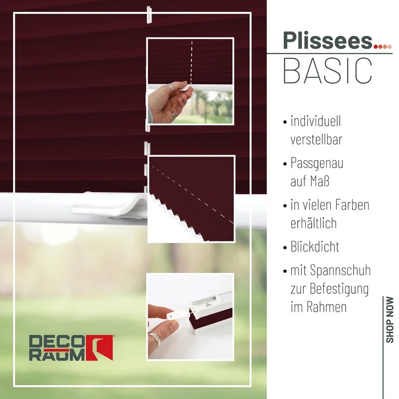 Blickdichtes Plissee nach Maß