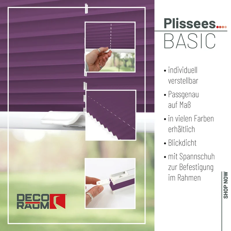 Blickdichtes Plissee nach Maß