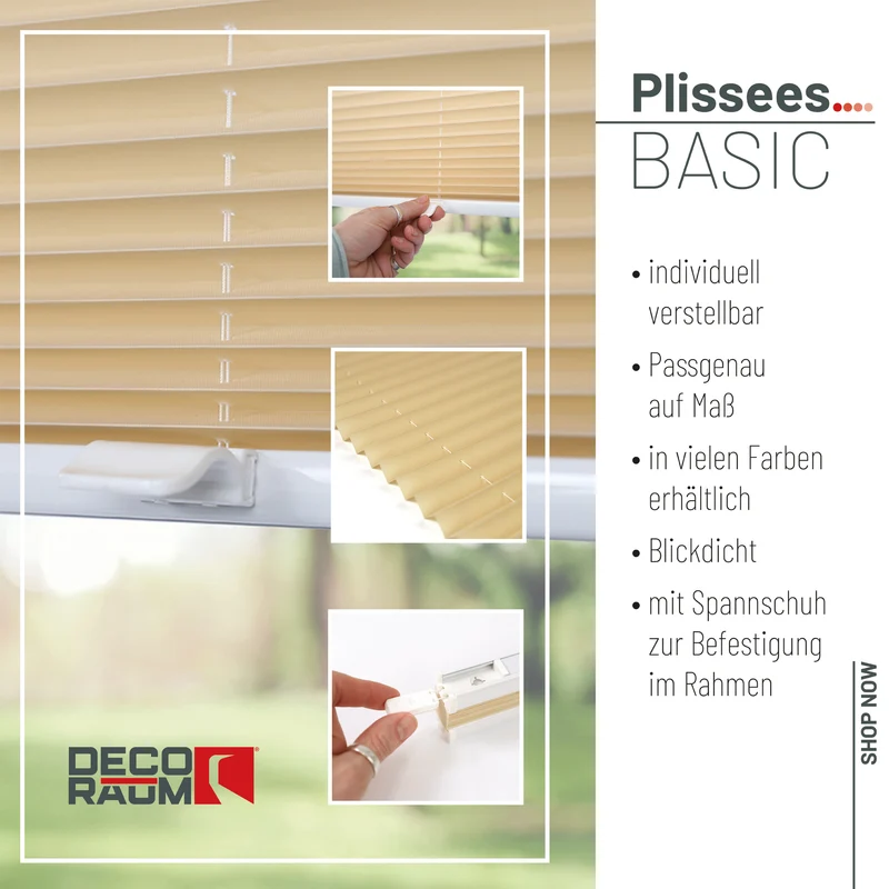 Blickdichtes Plissee nach Maß