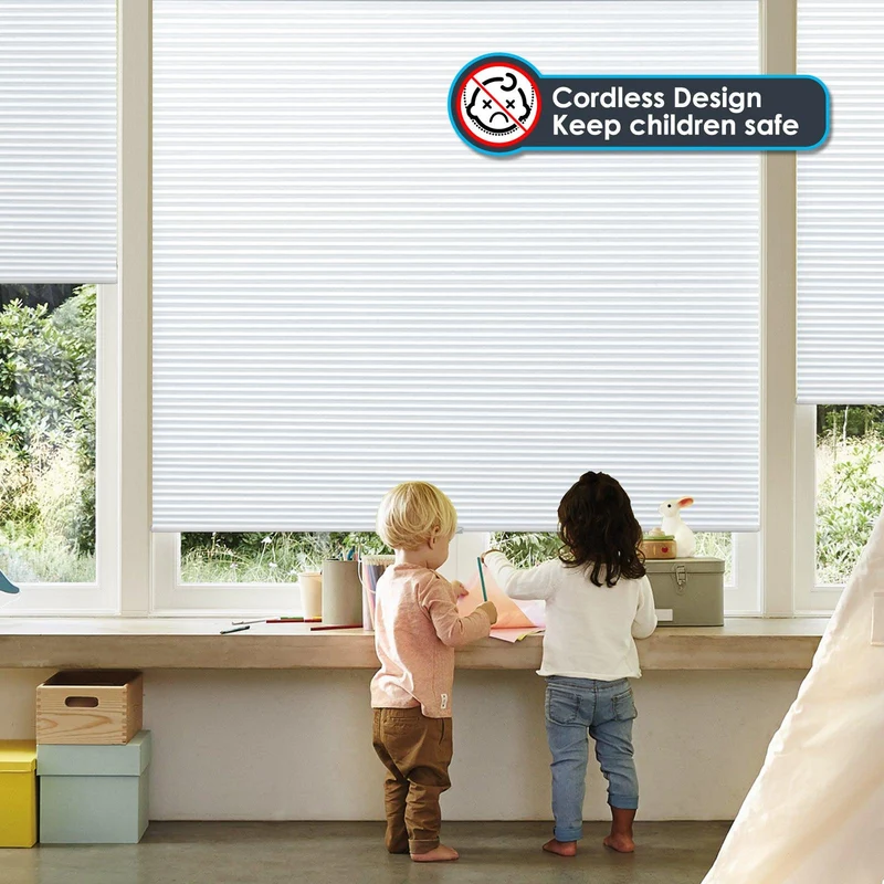 Cordless | Blackout | Free-Stop | Cellular Shades | White