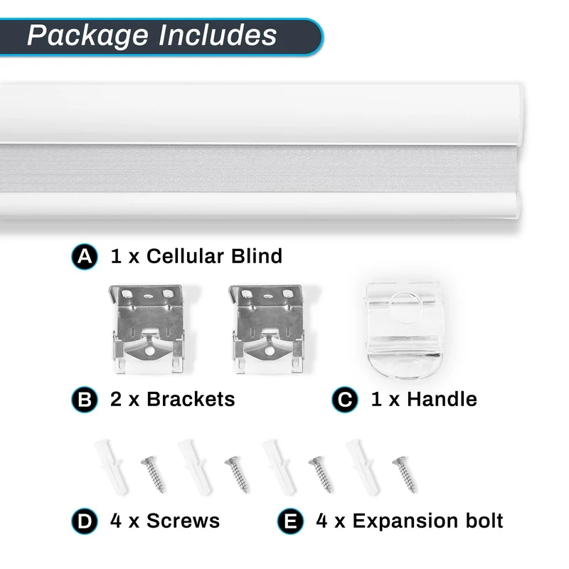 Cordless | Blackout | Free-Stop | Cellular Shades | White