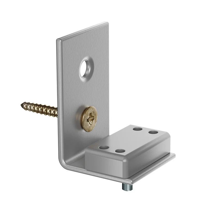 4x-Set Metall-Winkel-Träger für Montage verspannter Plissees am Fensterrahmen oder Wand