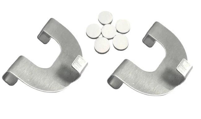 Easyfix Haken für Ösenrollos aluminium extra schmal rund (2er Pack)