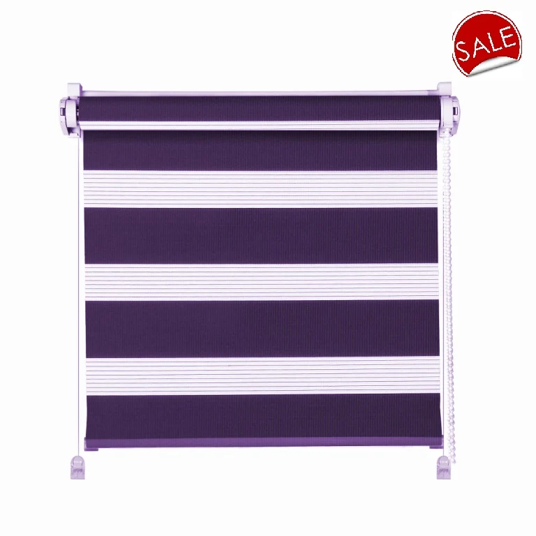 Klemmfix Doppelrollo violett mit Pendelsicherung
