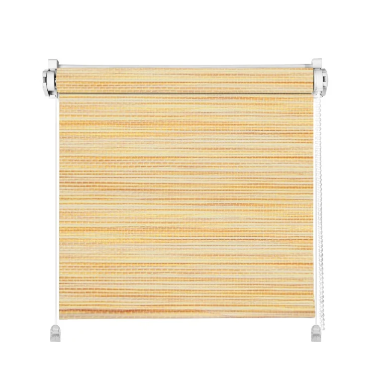 Klemmfix Mini Rollo Klemmrollo Sichtschutz Pendelsicherung Bambusoptik Ecru beige